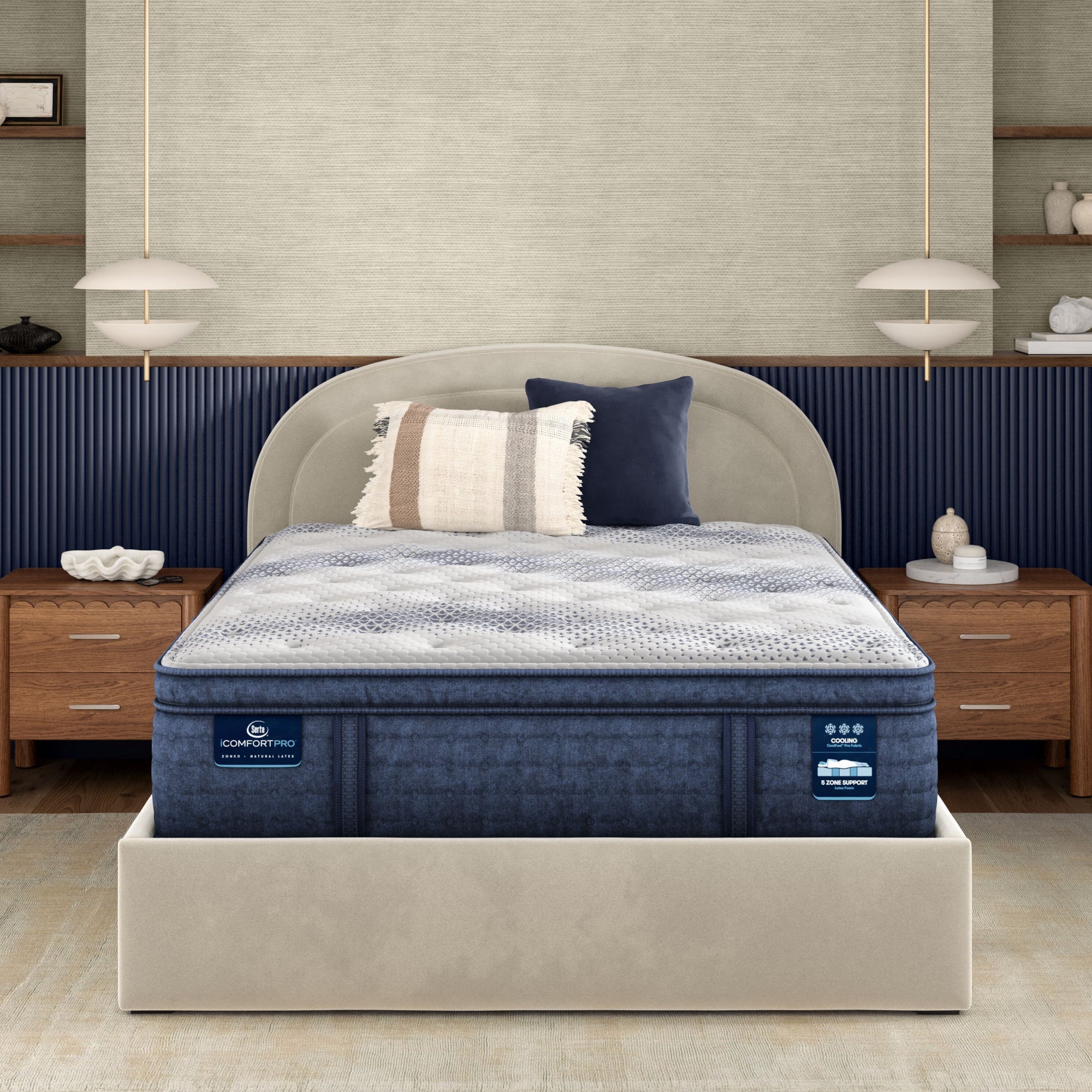 iComfortPro Buckingham 16" Latex Foam Plush Pillow Top Mattress