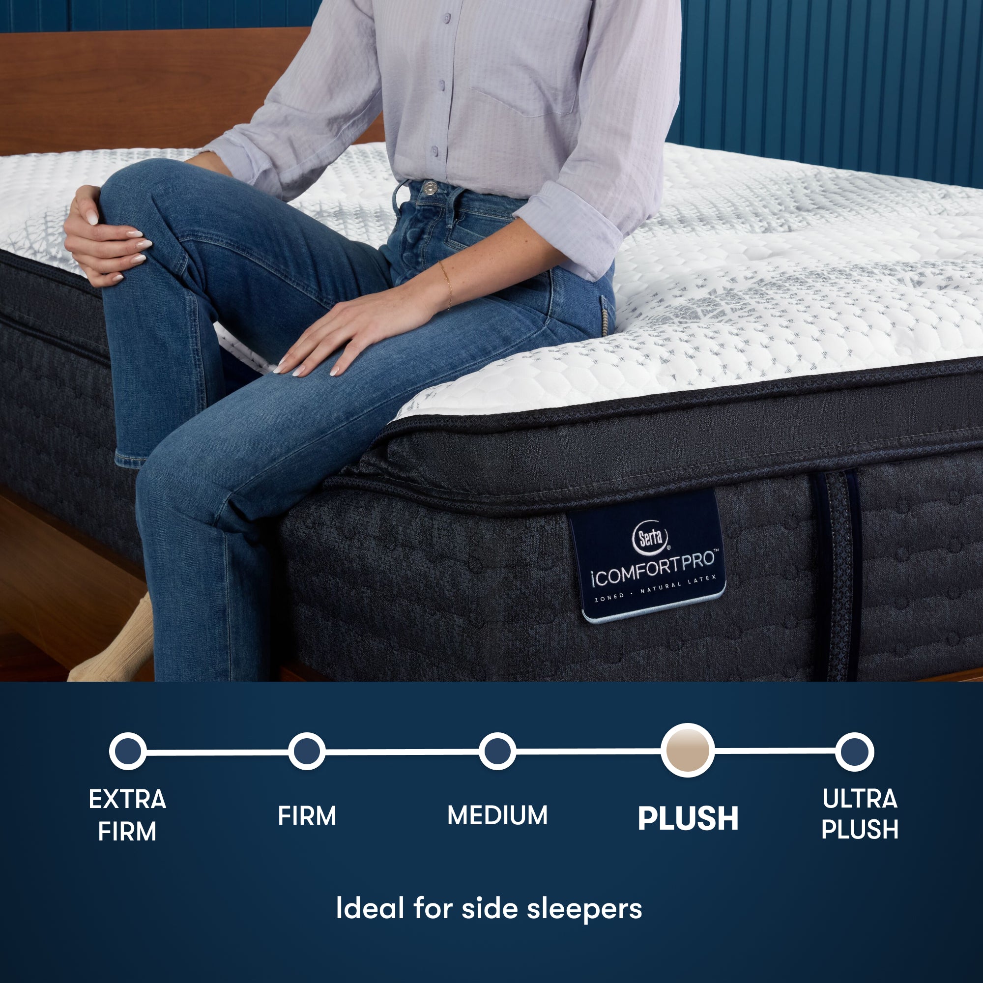 iComfortPro Dartmouth 15" Latex Foam Plush Pillow Top Mattress